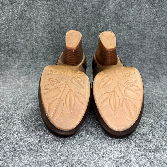 Dansko Marcia Ankle Boots Women's Size 8 Brown Leather Inside Zip Slip On Heeled - Picture 12 of 14